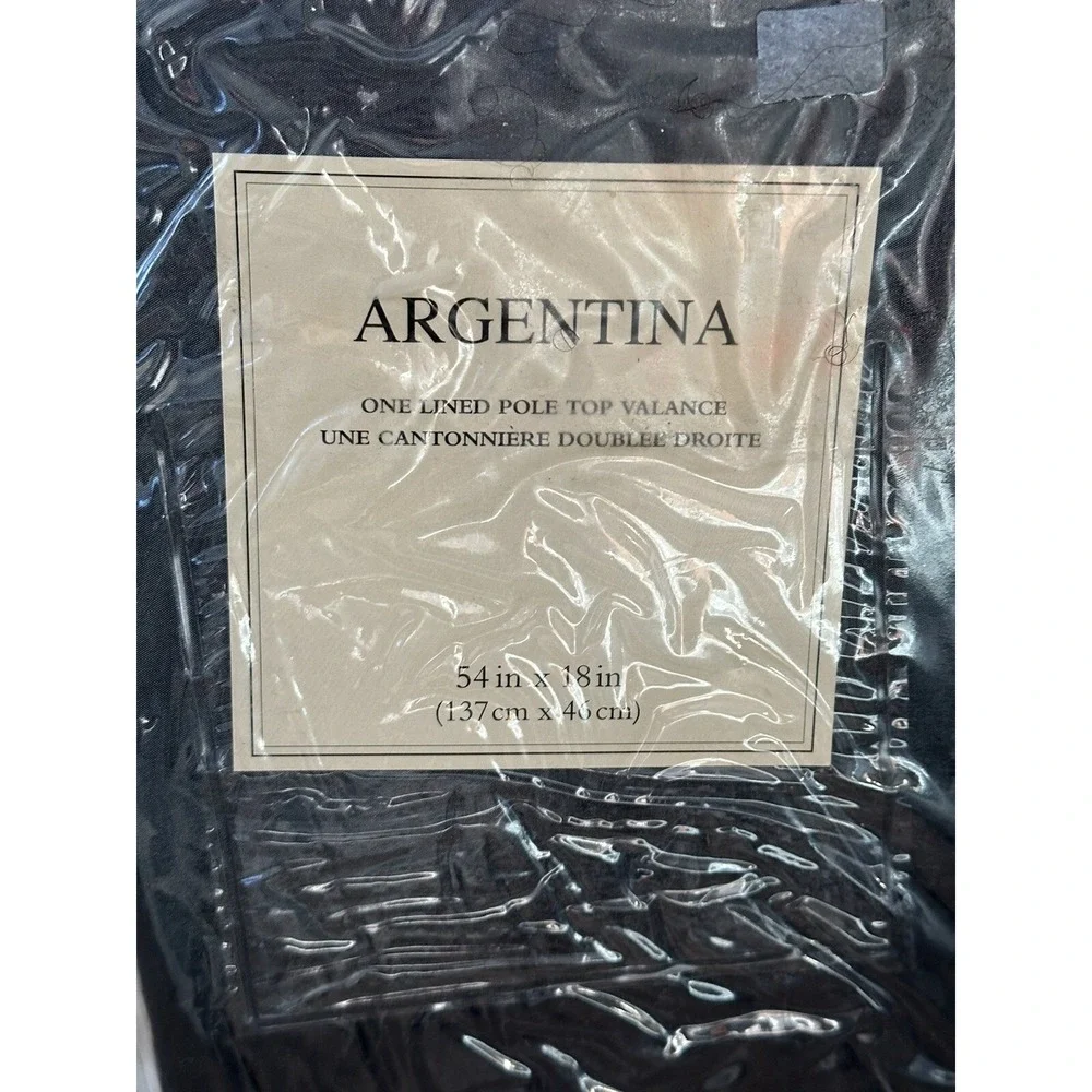 Peri Argentina 54'' x 18'' Lined Pole Top Valance in Peacock
